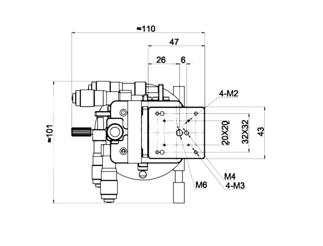 六维手动组合台/精密组合台XYZ多维平台微分头驱动 SDZ-601M