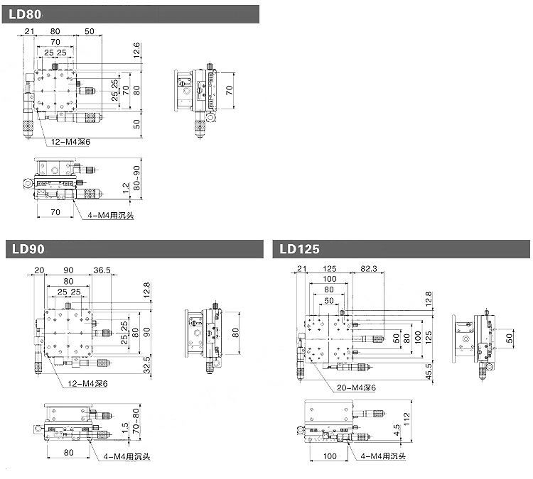 XYZ三轴位移台精密位移平台多维平台升降台手动平移台 XYZ三轴位移台精密位移平台多维平台升降台手动平移台