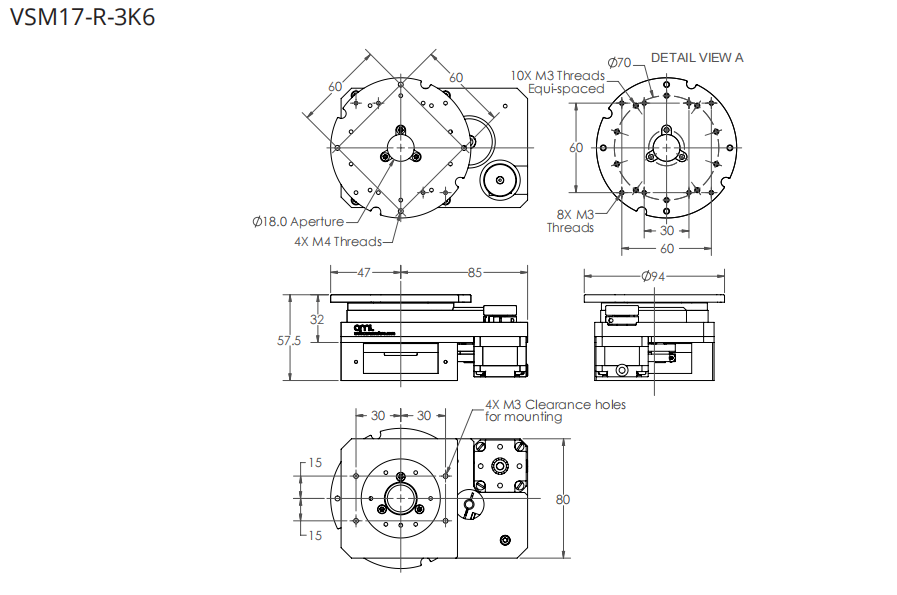 VSM17-R高真空旋转台直线运动平台真空度1x10^(-10)mBar温度200°英国AML