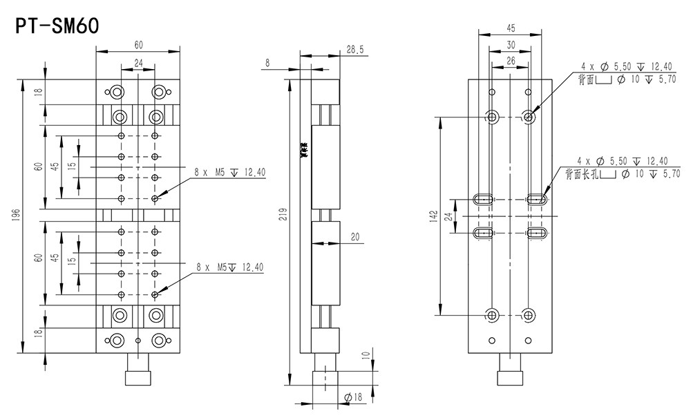 手动薄膜拉伸台 双向拉伸位移台SM40 302M 手动薄膜拉伸台 双向拉伸位移台SM40 302M