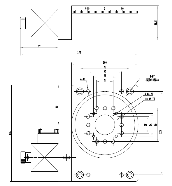 PX110-100H高精度电动旋转台 100 200高精旋转台 分度盘 转盘 PX110-100H高精度电动旋转台 100 200高精旋转台 分度盘 转盘