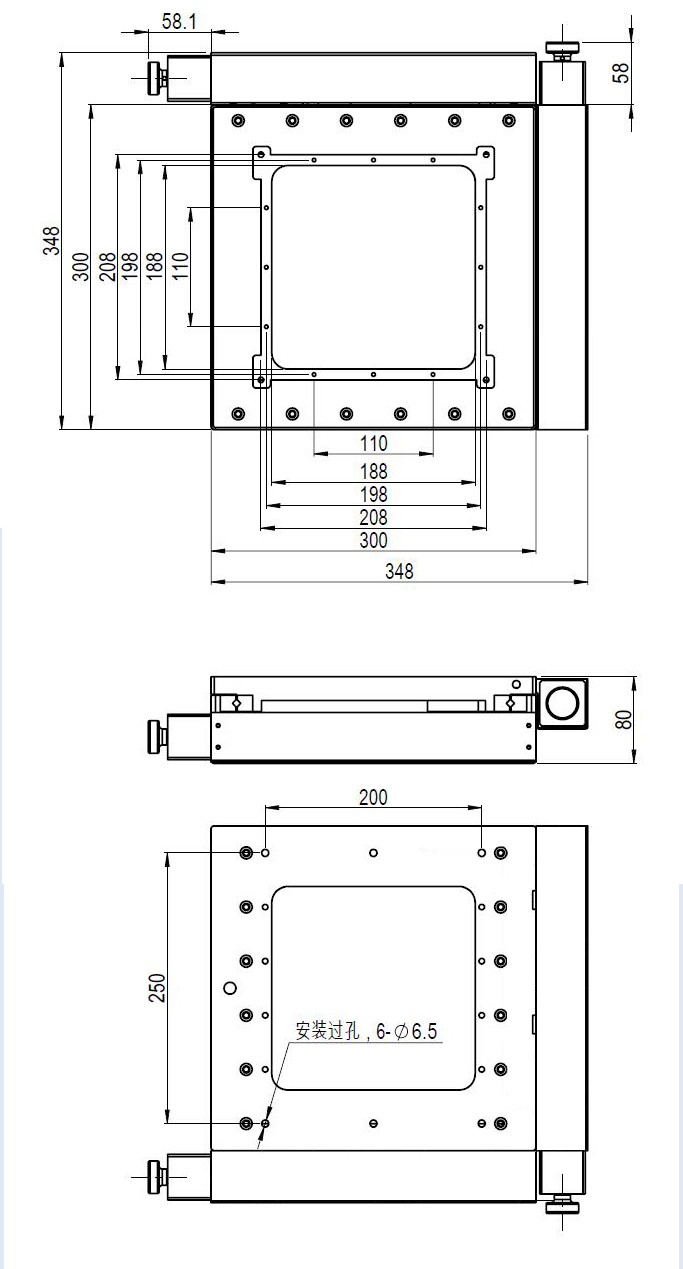 PT-XY100精密电动整体位移台光学二维平移台行程100×100滑台模组 PT-XY100精密电动整体位移台光学二维平移台行程100×100滑台模组