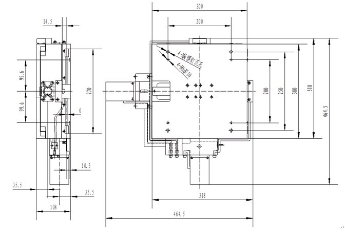 PT-XY170高精密螺杆电动XY整体平移台 台面尺寸300*300 行程170m PT-XY170高精密螺杆电动XY整体平移台 台面尺寸300*300 行程170m