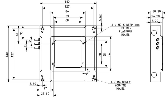 PT-NM100 /PT-NM100Z15纳米定位平台 PT-NM100 /PT-NM100Z15纳米定位平台