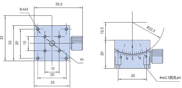 PT-SD304 精密型手动角位台 分厘卡 微分头 手动位移台 PT-SD304 精密型手动角位台 分厘卡 微分头 手动位移台
