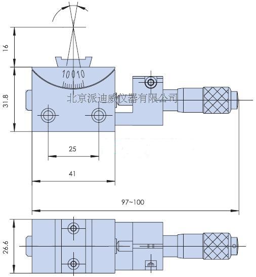 PT-SD309 精密型手动角位台 分厘卡 微分头 手动位移台 PT-SD309 精密型手动角位台 分厘卡 微分头 手动位移台