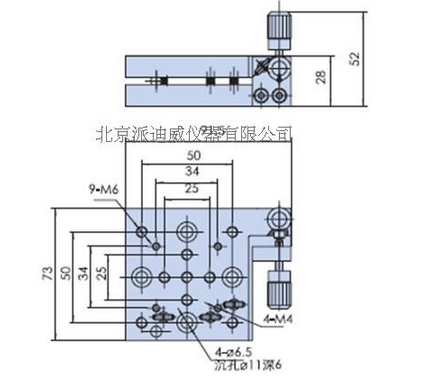 PQ250-4L 精密型手动倾斜台(双轴) PQ250-4L 精密型手动倾斜台(双轴)