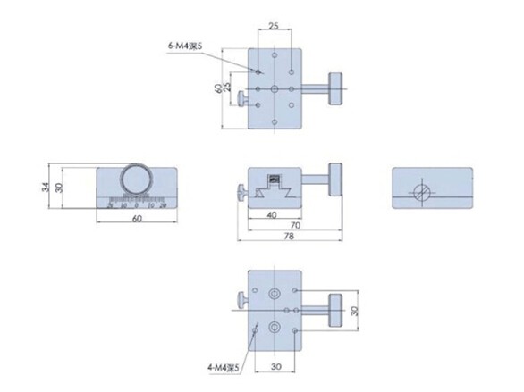 PT-SD111 普通型手动平移台 齿轮齿条X轴滑台 X轴位移台 行程40mm PT-SD111 普通型手动平移台 齿轮齿条X轴滑台 X轴位移台 行程40mm