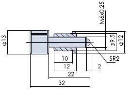 PT-02LW 高精度螺纹副（微动螺杆 细分螺杆 驱动螺杆 6*0.25）
