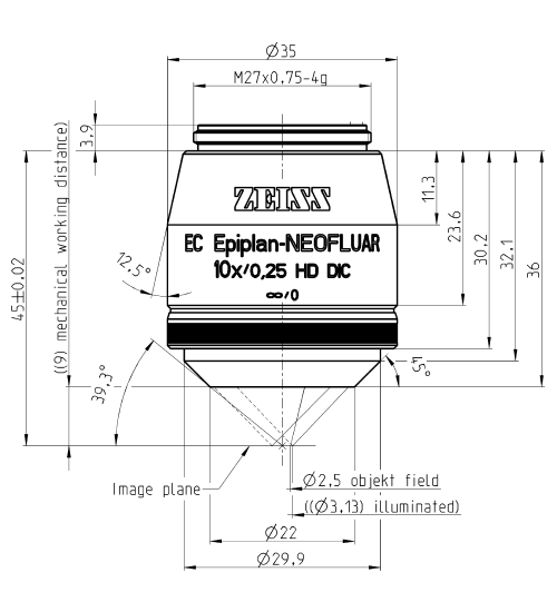 蔡司物镜Objective EC 蔡司物镜Objective EC