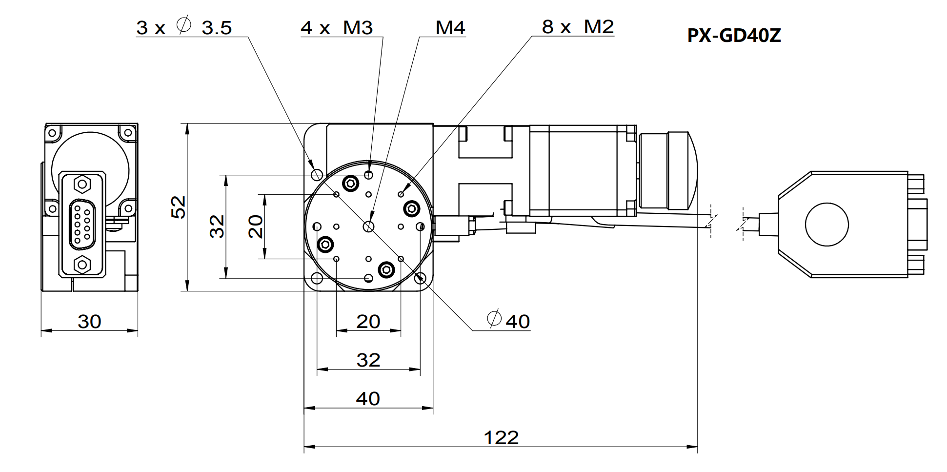 PX-GD40Z 电动旋转台 分度盘 镜片旋转台 360度转台 旋转台 PX-GD40Z 电动旋转台 分度盘 镜片旋转台 360度转台 旋转台
