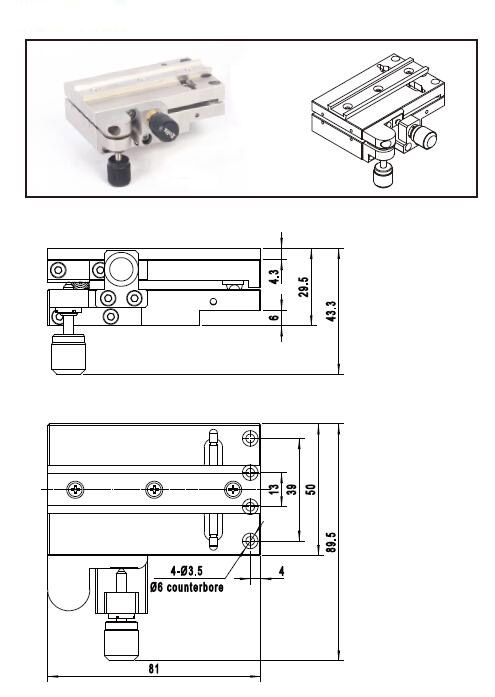 PT-GX105光纤专用二维倾斜滑台