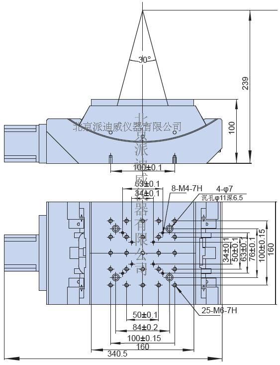 派迪威手动二维组合台高精旋转台手动角位台精度高承载大