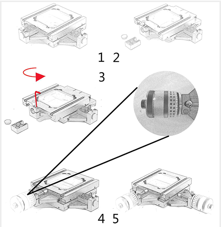手动调节显微镜载物台 XY测量平台 PT-SC50 手动调节显微镜载物台 XY测量平台 PT-SC50