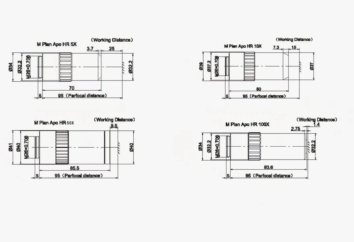 明视场观察物镜MPAHR-5X/10X /50X/100X 明视场观察物镜MPAHR-5X/10X /50X/100X