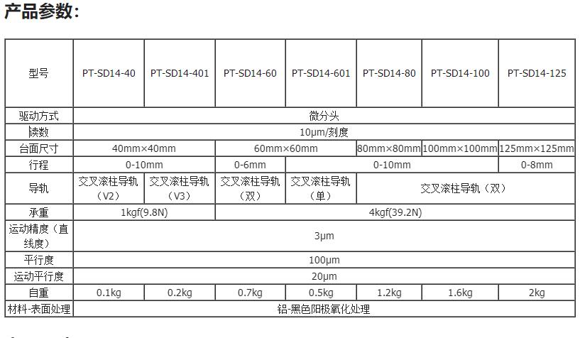 PT-SD14手动精密升降台 水平Z轴位移台 光学实验平台 升降台支架