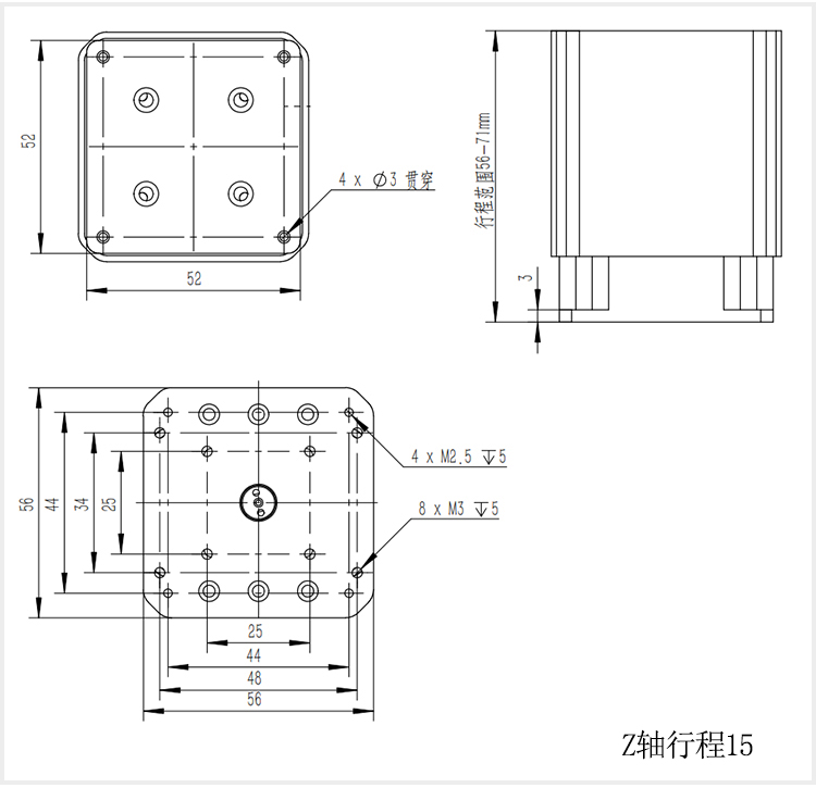 派迪威PT-XYZ5050 电动三维位移台 升降台 派迪威PT-XYZ5050 电动三维位移台 升降台