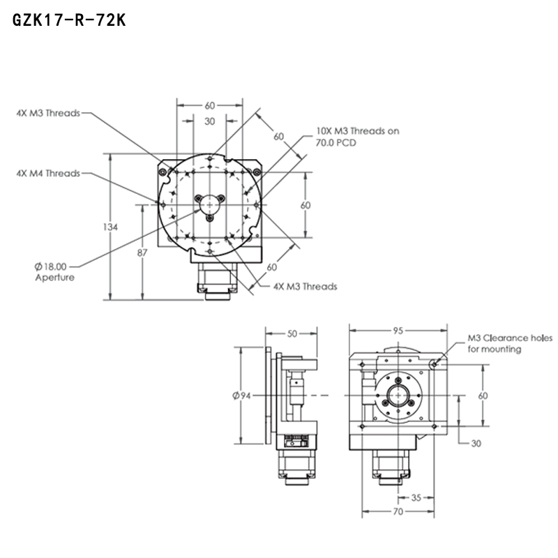 GZK17-R高真空直线运动平台真空度1x10^(-10)mBar温度200° GZK17-R高真空直线运动平台真空度1x10^(-10)mBar温度200°