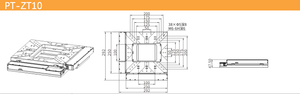 伺服电机、直线电机中空显微扫描平台 XY平台PT-ZT10 伺服电机、直线电机中空显微扫描平台 XY平台PT-ZT10