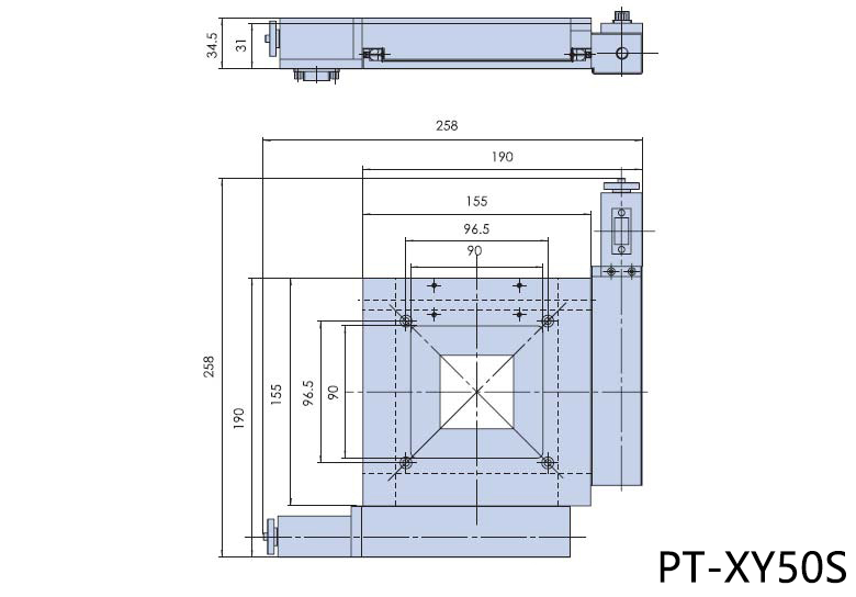 PT-XY50 电动整体组合台 双轴电动滑台 电动位移台 平移台 50行程 PT-XY50 电动整体组合台 双轴电动滑台 电动位移台 平移台 50行程
