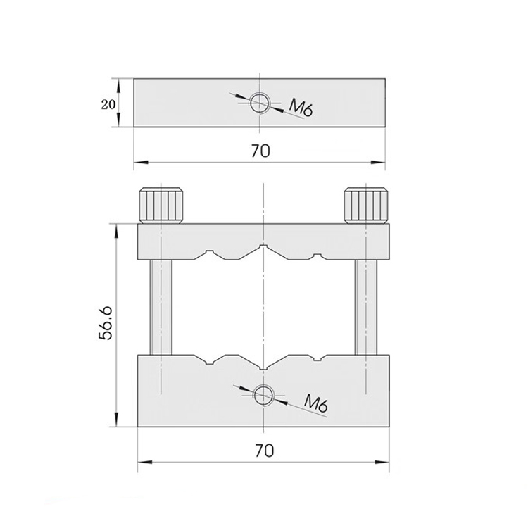 V型光纤卡具 多槽夹具 光学支架 实验室光纤固定器PGG101-104