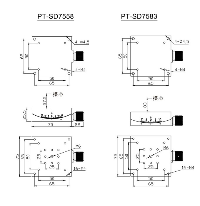 精密型手动角位台重载型位移台角度仪弧摆台摆动平台PT-SD350 精密型手动角位台重载型位移台角度仪弧摆台摆动平台PT-SD350