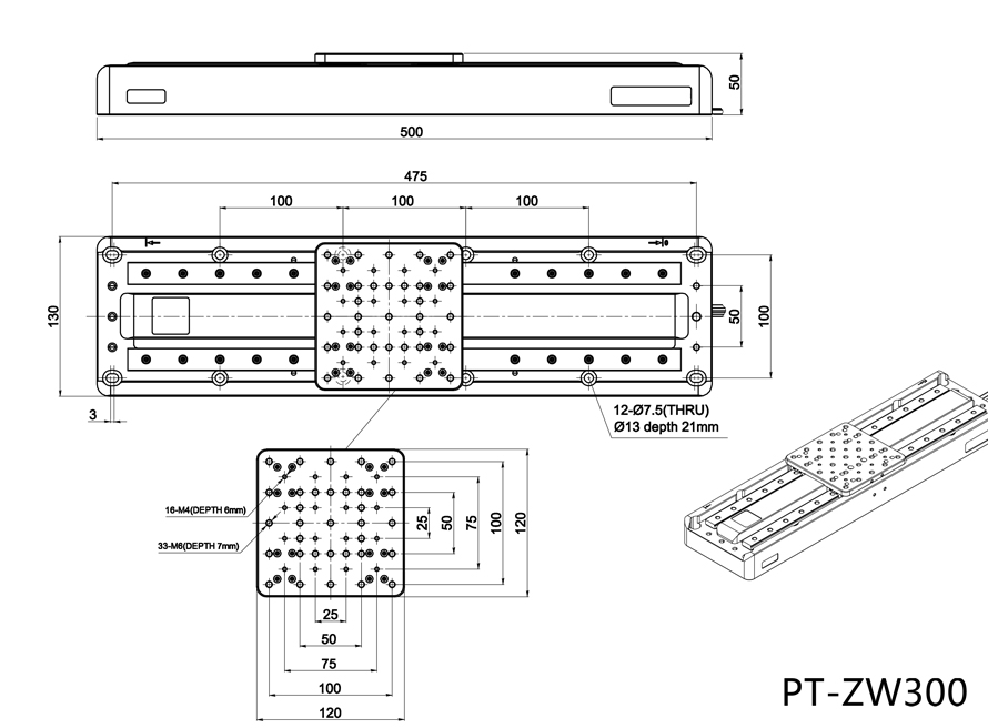 PT-ZW220高精度直驱电控平移台 长行程220、300mm PT-ZW220高精度直驱电控平移台 长行程220、300mm