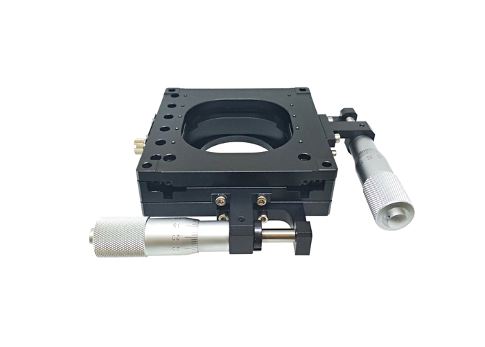 PT-XY125 手动XY平移台 中空平台 中空位移台 两轴平台 PT-XY125 手动XY平移台 中空平台 中空位移台 两轴平台