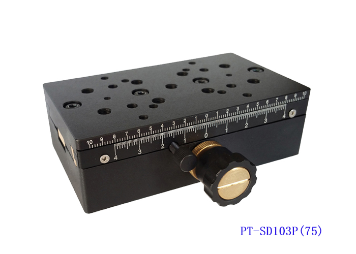 PT-SD103P手动平移台 精密位移台 单轴X轴滑台 燕尾副导轨 75行程 PT-SD103P手动平移台 精密位移台 单轴X轴滑台 燕尾副导轨 75行程