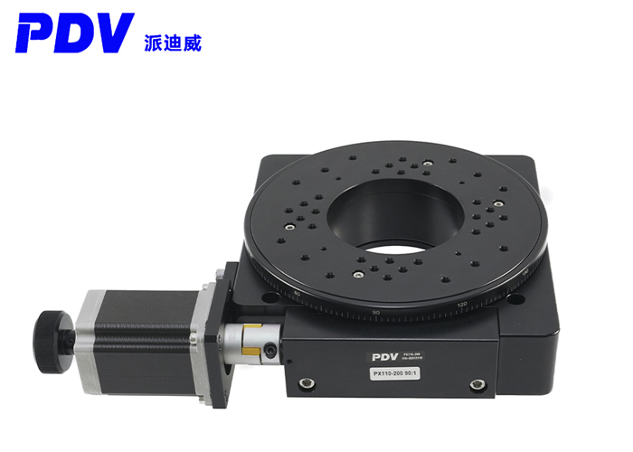 PX110-200精密电动旋转台 蜗轮蜗杆 中空旋转台 定位台 分度盘 PX110-200精密电动旋转台 蜗轮蜗杆 中空旋转台 定位台 分度盘
