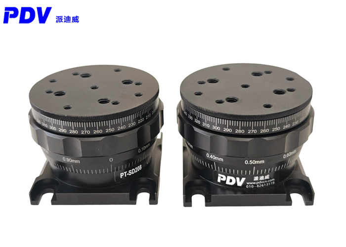 360°手动旋转升降台 26mm垂直调整光学实验位移台 PT-SD208 360°手动旋转升降台 26mm垂直调整光学实验位移台 PT-SD208