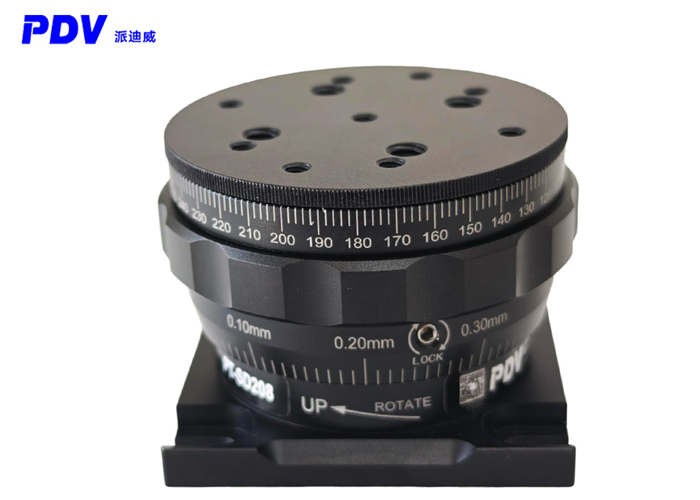360°手动旋转升降台 26mm垂直调整光学实验位移台 PT-SD208 360°手动旋转升降台 26mm垂直调整光学实验位移台 PT-SD208