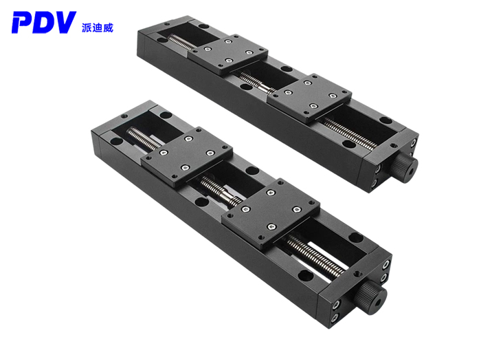 X轴左右简易调整正反牙丝杆螺纹换向微调位移滑台PT-LS6150